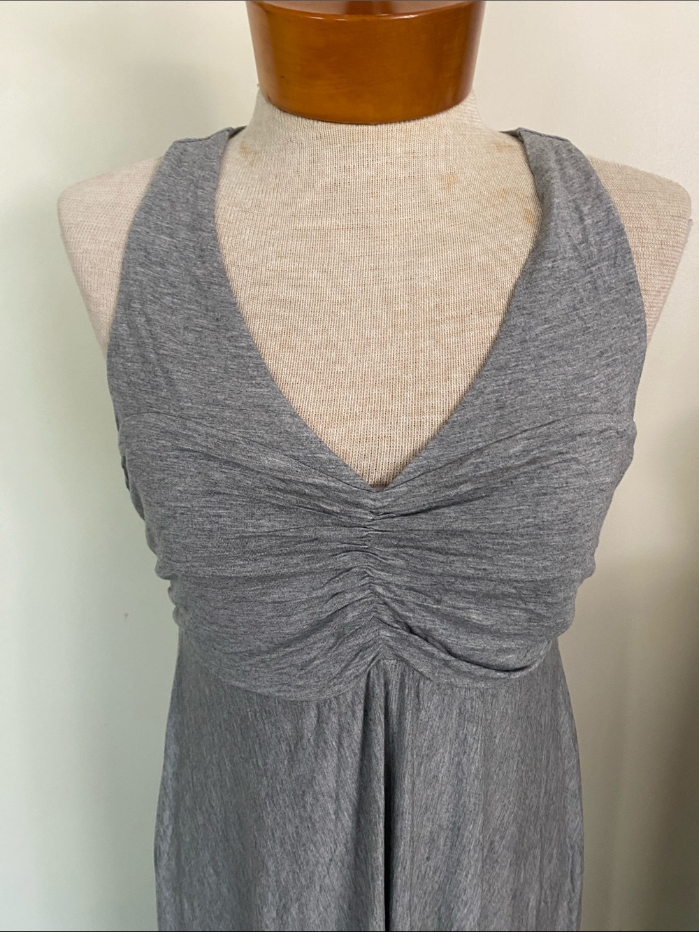 New! Maeve Anthropologie gray midi jersey knit dress. Size M - Picture 3 of 11